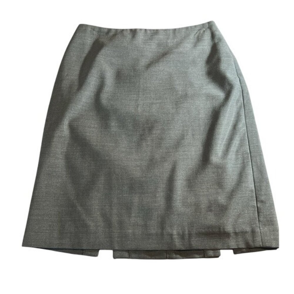 Ann Taylor Petite Gray Wool Blend Pencil‎ Skirt 0P